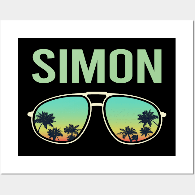 Cool Glasses - Simon Name Wall Art by songuk